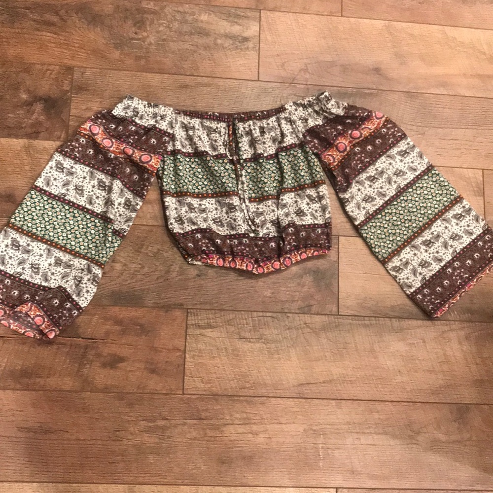 Off the shoulder crop top